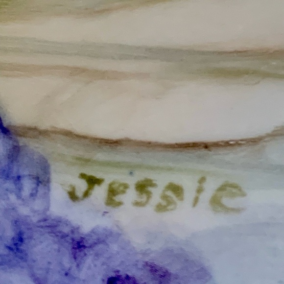 Vintage Hand Painted Holiday Germany China V Plate 10” - Picture 3 of 10